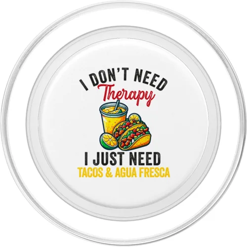 Vista 2 de Tacos & Agua Fresca Fun Mexican Food Lover Comida Mexicana PopSockets MagSafe PopGrip for iPhone