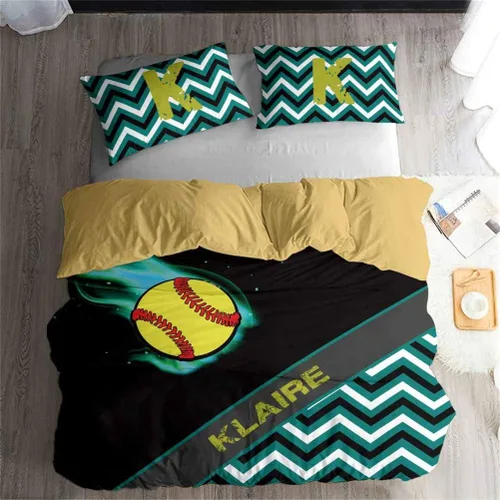Vista 8 de LanS Precise Baseball Sport Series - Juego de funda de edredón y funda de almohada, juego de 3/4 piezas