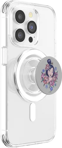 Vista 3 de Disney Mulan - Retrato floral vintage PopSockets MagSafe PopGrip para iPhone