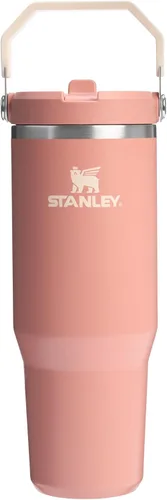 Vista 128 de STANLEY IceFlow 2.0 - Vaso con pajilla abatible con asa, 30 onzas, tapa giratoria y popote abatible, botella de agua a prueba de fugas, acero Tiza