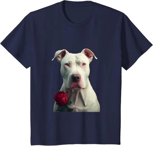 Vista 62 de Dogo Argentino Valentines Day Camiseta, Negro