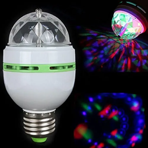 Vista 9 de Windspeed Base cristalina cambiante multi de la luz E27 de la etapa del color del bulbo del estroboscópico