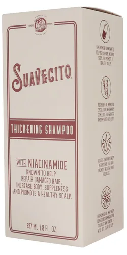 Vista 5 de Suavecito Champú para engrosar el cabello con niacinamida para adelgazar el cabello - Champú de vitamina B3 repara el cabello dañado, mejora