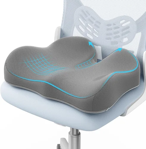 Vista 7 de A-Pce Cojín de asiento ergonómico, cojín antideslizante para silla de Negro