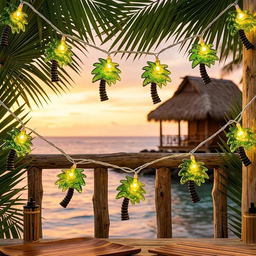 Vista 12 de Guirnalda de 10 luces LED con forma de paleta, helado multicolor con 10 mini bombillas LED, luces de hadas para interiores y exteriores