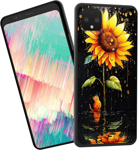 Vista 468 de Funda delgada para Google Pixel 4 XL, funda delgada de silicona de TPU suave a prueba de golpes para Google Pixel 4 XL, astronauta Galaxy