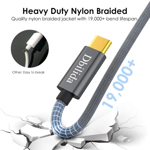 Vista 6 de Cable USB C a DisplayPort 1.4 certificado VESA 8K de 10 pies, compatible con 8K @60Hz, 4K @240Hz 165Hz, 2K @240Hz, [compatible con Thunderbolt 4/3]