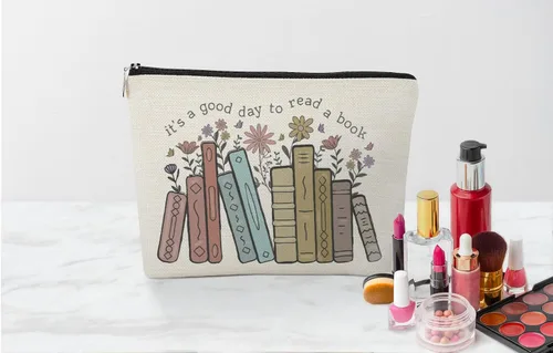 Vista 3 de EXUQO FP-BT-HZB-libro-CosmeticBags, libro-i, Temático de libro
