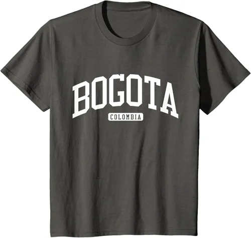 Vista 45 de Camiseta estilo universitario de Bogotá Colombia, Negro