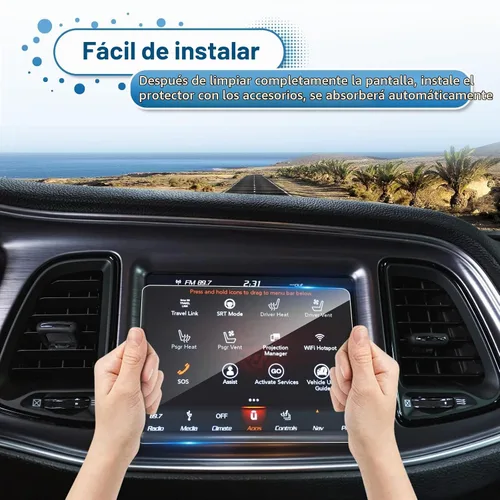 Vista 7 de Protector de pantalla Challenger 2019-2022 2023 para Dodge Challenger (R/T Scat Pack, SRT Hellcat, SRT Hellcat Redeye y SRT Super Stock) pantalla