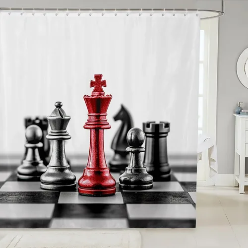 Vista 63 de Feelyou Cortina de ducha con diseño de gato para decoración de baño, bonita cortina de baño para puestos de bañeras, accesorios de baño divertidos