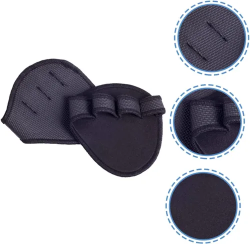 Vista 4 de 1 par de guantes de gimnasio para hombre, guantes de gimnasio para hombres, guantes de entrenamiento para levantamiento de pesas, almohadilla