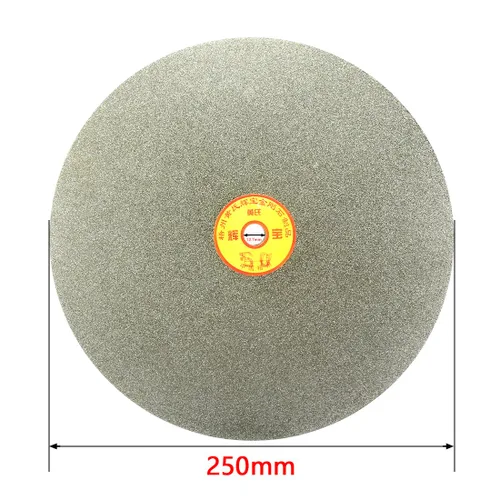 Vista 2 de uxcell Disco de lijado de pulido plano recubierto de diamante de grano 60 de 9.843 in de 10 pulgadas