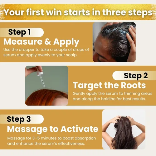 Vista 8 de Suero para el crecimiento del cabello para mujeres y hombres — USDA Organic, 10 en 1 Tricho10™ suero para el cuero cabelludo para un cabello más