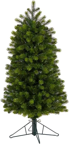 Vista 6 de Árbol de Navidad artificial de abeto de montaña de Colorado delgado de 4 pies con 150 multifunción con control remoto), micro luces LED blancas