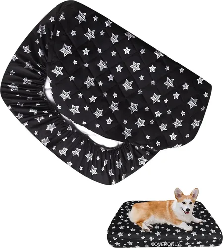 Vista 10 de Fundas impermeables de repuesto para cama de perro, lavables y fáciles de quitar, funda acolchada silenciosa para cama de mascotas, bonito estampado
