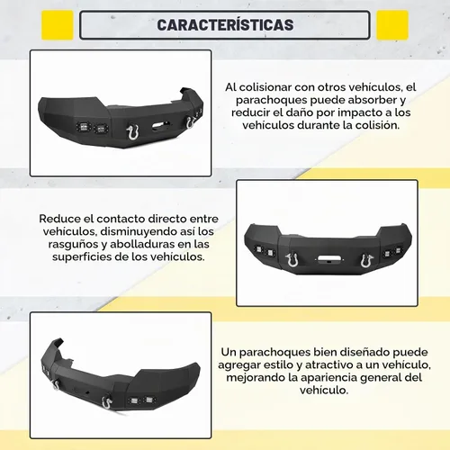 Vista 5 de KUAFU Parachoques delantero compatible con Ford F150 2004-2008 con luces LED, anillos en D, placa de cabrestante de 3 piezas, montaje de parachoques