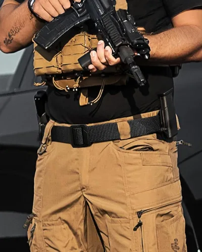 Vista 2 de CHAOREN Cinturón táctico para hombre - Cinturón EDC de nailon para CCW militar