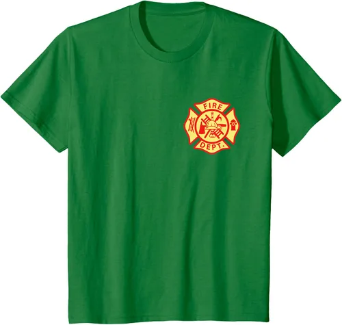 Vista 33 de Camiseta con logotipo de bomberos con símbolo de bombero, Negro
