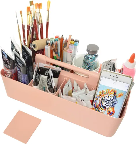 Vista 10 de Divisores DIY de 8 Compartimentos, Caddy Portátil Grande, Multiusos, Apilable, Solución Moderna para Escuela, Oficina, Escritorio, Uso Infinito