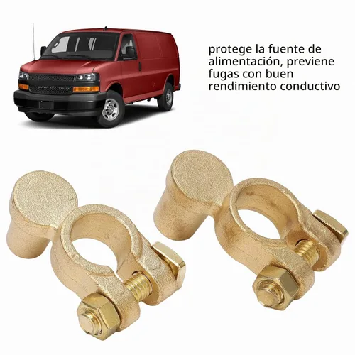 Vista 4 de 1 par de conectores de terminales de batería de automóvil SAE a JIS, abrazaderas de terminal de batería de poste superior negativo positivo