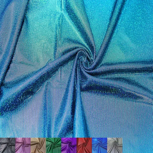 Vista 5 de The Yard - Tela de discoteca con holograma iridiscente de poliéster y elastano de 60 pulgadas de ancho, para decoración del hogar, accesorios Fucsia