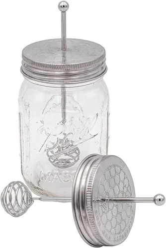 Vista 5 de Mason Jar Lifestyle - Olla de acero inoxidable para miel (boca regular)