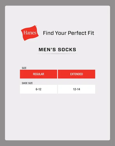 Vista 5 de Hanes Paquete de calcetines para hombre, calcetines deportivos acolchados que absorben la humedad, calcetines atléticos, 6, 8 o 12 pares Negro