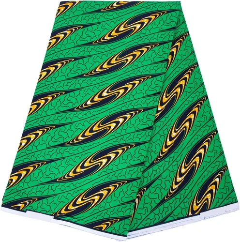 Vista 7 de Tela de algodón africana de impresión de cera Ankara de 6 yardas usada para ropa de fiesta artesanía DIY costura textiles 24FS1605