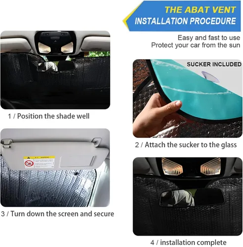Vista 4 de Parasol para parabrisas de automóvil de tiburón para ventana delantera, accesorios interiores para automóvil SUV
