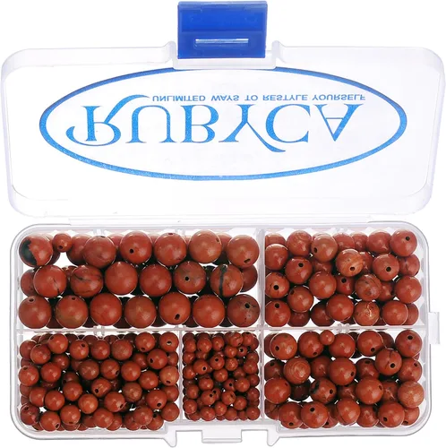 Vista 15 de RUBYCA Natural negro lava piedras preciosas redondas sueltas cuentas organizador caja de plástico fabricación de joyas mezcla tamaños