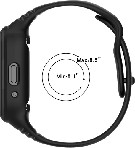 Vista 6 de MOTONG Compatible con Xiaomi Redmi Watch 3 Active - Correa de repuesto de silicona para muñeca (color negro silicona)