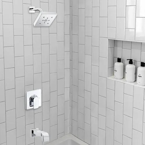 Vista 6 de Kit de ajuste para ducha, compatible con válvula Moen Posi-Temp, cromado