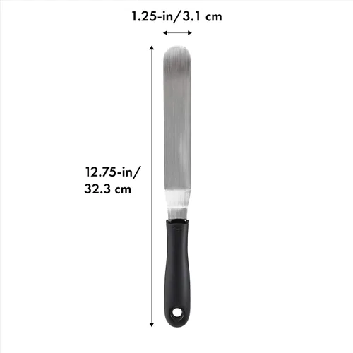 Vista 2 de OXO Good Grips espátula para esparcir glaseado, Grande, Negro