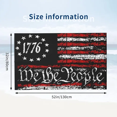 Vista 3 de We The People 1776 - Toalla de playa con bandera de Estados Unidos vintage, toalla de baño de secado rápido para viajes, natación, piscina, yoga