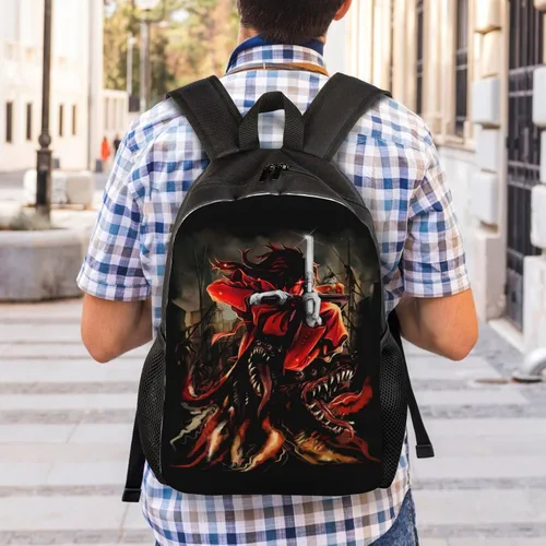 Vista 6 de Anime Hellsing - Mochila ligera unisex a la moda, casual, bolsa de viaje, Negro -, Mochilas de mochila