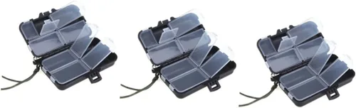 Vista 7 de INOOMP Caja de almacenamiento rosa para accesorios de pesca con mosca, caja de aparejos de pesca de plástico, 9 compartimentos
