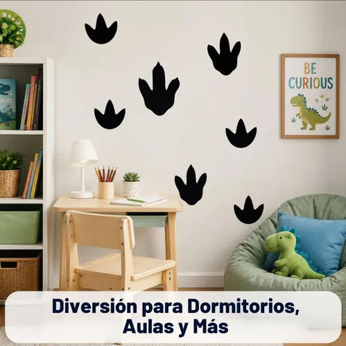 Vista 6 de 45 calcomanías de suelo de dinosaurio para fiestas, huellas de dinosaurio, calcomanías de huellas de dinosaurio, calcomanías de huellas