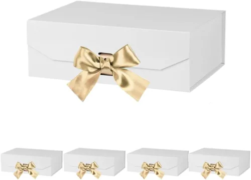 Vista 20 de GoooodGift Caja de regalo negra para regalos de 10 x 7.3 x 3.5 pulgadas, caja decorativa con cinta, caja de regalo vacía con tapa cierre magnético