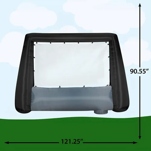 Vista 3 de Gemmy Pantalla de cine inflable, negro/gris/blanco