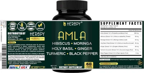 Vista 8 de Suplemento de extracto de amla superfruta 7 en 1 - 60 cápsulas