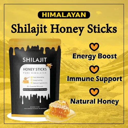 Vista 3 de Paquetes de miel Rone con shilajit del Himalaya, miel natural, azafrán, refuerzo de energía y apoyo inmunológico, más de 85 oligominerales, 75% más