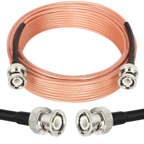 Vista 11 de XRDS -RF Cables BNC 1 pie 2 piezas, Cable BNC macho de 50 ohmios RG316 para antenas de escáneres de antena, radios ham portátiles, etc.