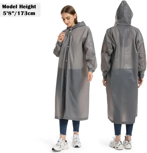 Vista 6 de Opret Impermeable reutilizable negro 2 piezas + gris 2 piezas