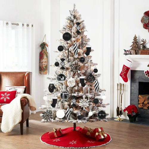 Vista 6 de Artmag Juego de 135 piezas de adornos de bolas de Navidad, bolas de Navidad pre-atadas inastillables de plástico surtidas para decoración colgante