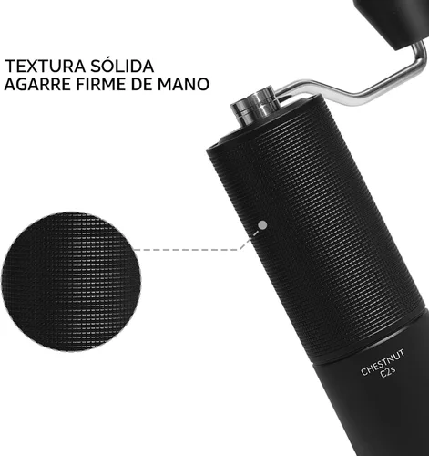 Vista 6 de TIMEMORE Castaña C2S Molinillo de Café Manual de Acero Inoxidable S2C Molinillo de Café Rebaba Cónica, Capacidad 25g Molinillo de Café Manual