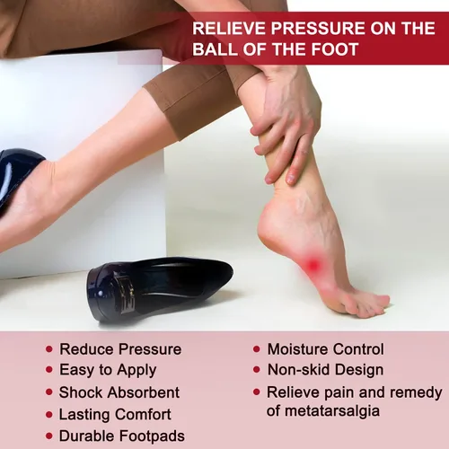 Vista 5 de Correct-Position Cojines de bola de pie (6 pares de almohadillas de gel), insertos de talón para mujer, cojines de talón para aliviar el dolor