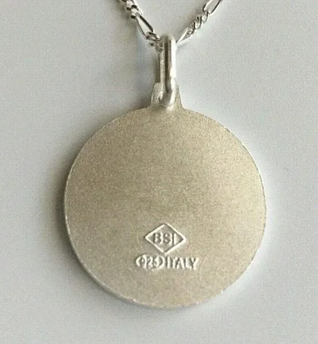Vista 7 de Collar de plata de ley 925 con diseño de San Lázaro, 20.0in de largo, 0.709in de largo
