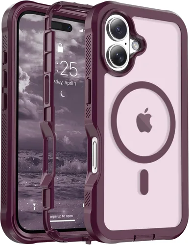 Vista 68 de jaroco - Funda magnética compatible con MagSafe para iPhone 11 de 6.1 pulgadas; protección de grado militar contra caídas, de doble capa