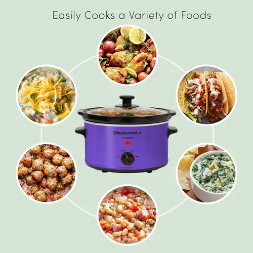 Vista 4 de Elite Gourmet MST-275XS - Cocina eléctrica lenta, temperatura ajustable